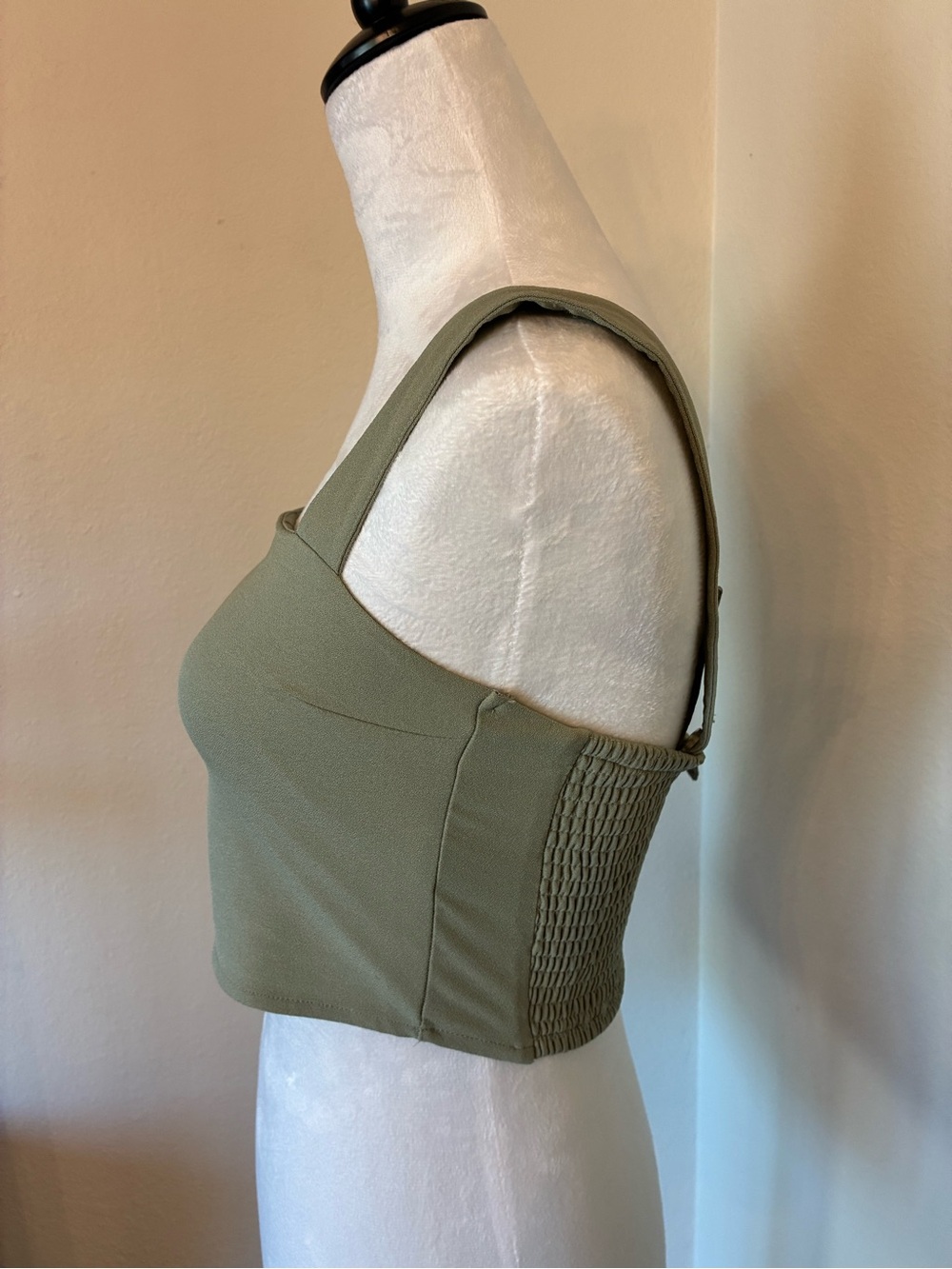 Abercrombie & Fitch Olive Square-Neck Crop Top - Picture 2 of 5